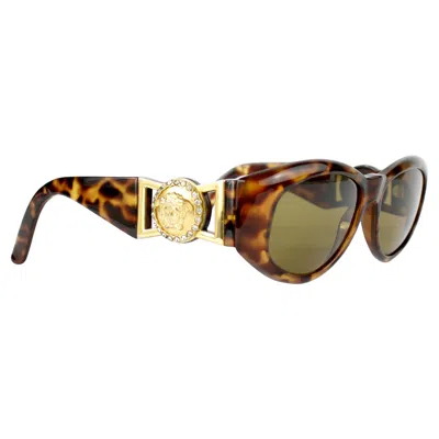 Pre-owned Versace Rare Gianni  1990s Sunglasses Mod 424 C Col 8690d In Brown
