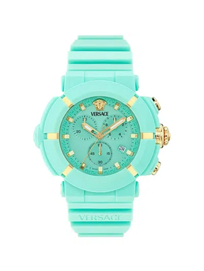 Versace Real Active 45mm Watch In Transparent