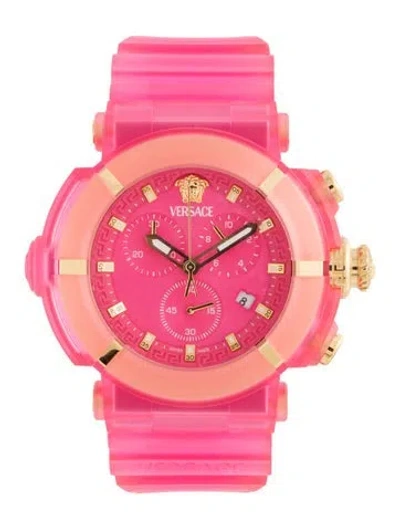 Pre-owned Versace Real Active Chrono Watch In Multicolor