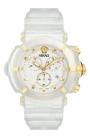 Versace Real Active Chronograph Bracelet Watch, 45mm In White