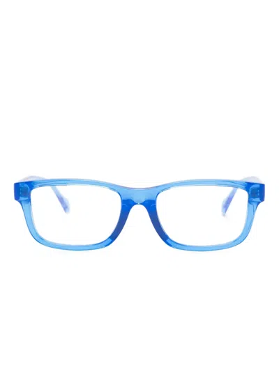 Versace Kids' Rectangle-frame Glasses In Blue