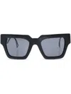 Versace Rectangle-frame Sunglasses In Black