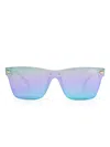 Versace Rectangle-frame Sunglasses In Gold