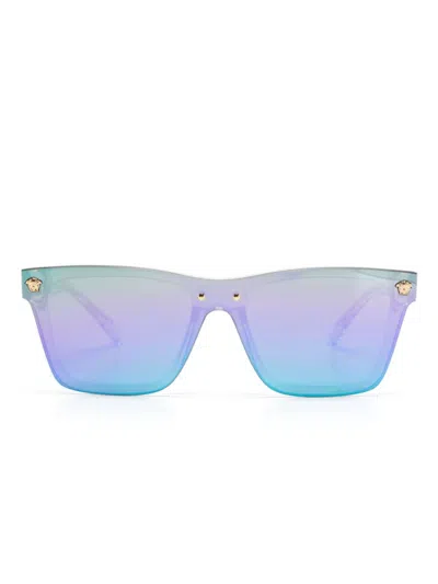 Versace Kids' Rectangle-frame Sunglasses In Gold
