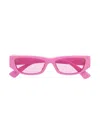 Versace Rectangle Frame Sunglasses In Pink