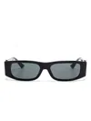 Versace Sonnenbrille Mit Eckigem Gestell In Schwarz