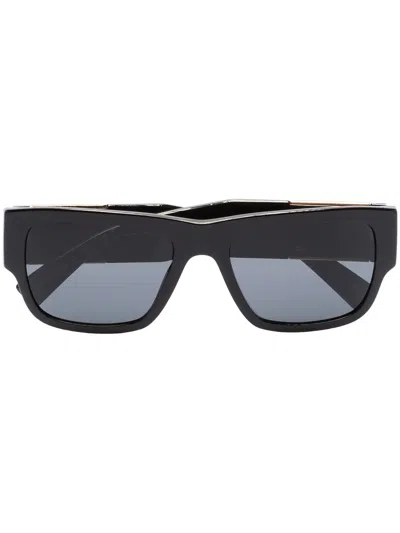 Versace Rectangle-frame Sunglasses In Schwarz