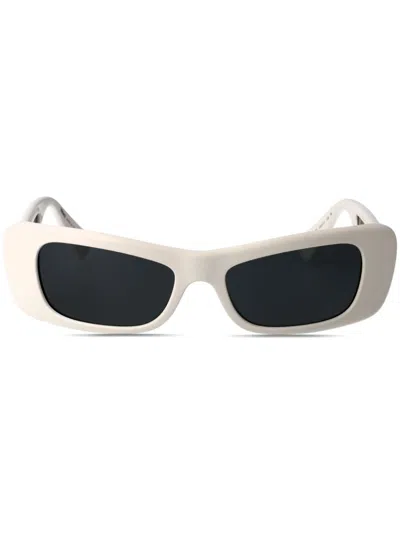 Versace Rectangle-frame Sunglasses In White