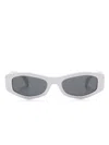 Versace Rectangle-frame Sunglasses In Burgundy