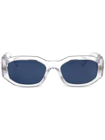 Versace Rectangle-frame Sunglasses In White