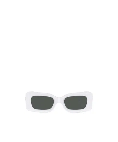 Versace Rectangle-frame Sunglasses In White