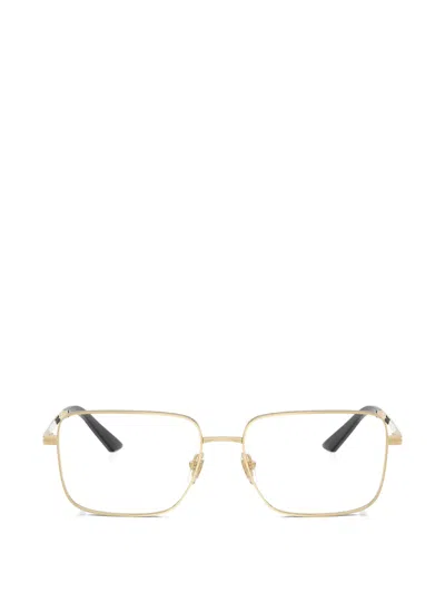 Versace Rectangle-frame Glasses In Gold