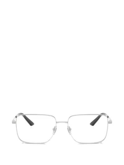 Versace Rectangle-frame Glasses In Silver