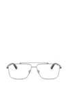 Versace 59mm Rectangular Optical Glasses In Silver