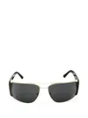 Versace Rectangle-frame Sunglasses In Black