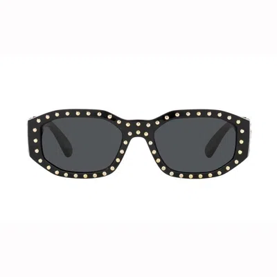 Versace Rectangular Frame Sunglasses In 539787