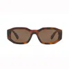 Versace Eyewear Rectangular Frame Sunglasses In Brown