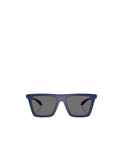 Versace Rectangular Frame Sunglasses In Gray