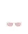 Versace Rectangular-frame Sunglasses In Nude
