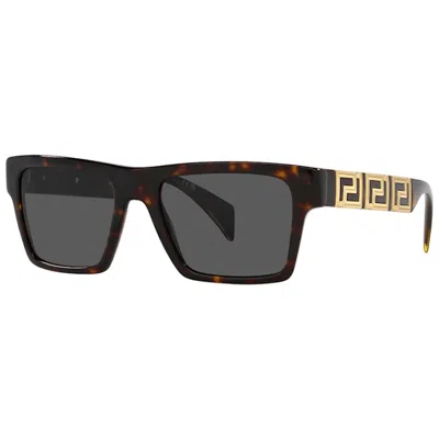 Pre-owned Versace Rectangular Mens Sunglasses 54) In Tortise Ve4445f/108/87