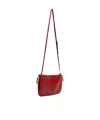 Versace Tag Drawstring Pouch Handbag In Red