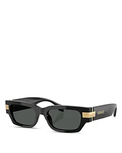 Versace Rectangular Sunglasses, 53mm In Black