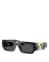 Versace Rectangular Sunglasses, 54mm In Black