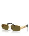 Versace 60mm Rectangular Sunglasses In Gold