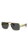 Versace Rectangular Sunglasses, 61mm In Gold