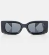 Versace Rectangular Sunglasses In Black