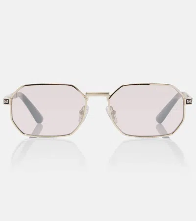 Versace Rectangular Sunglasses In Multi