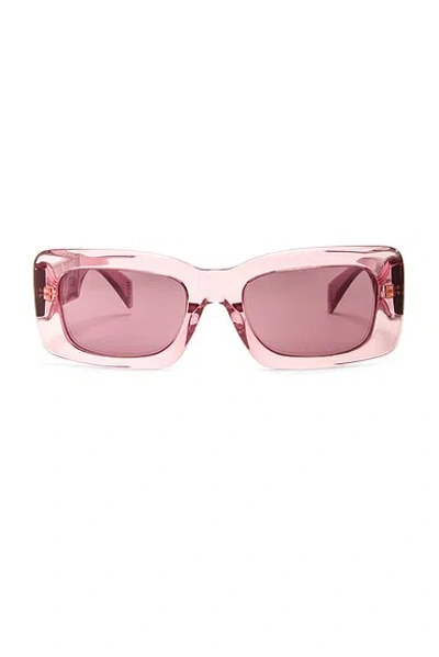 Versace Rectangular Sunglasses In Pink