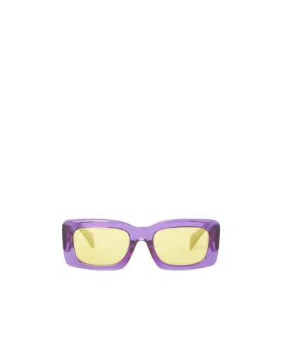 Versace Rectangular Sunglasses In Yellow