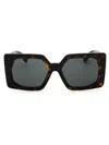 Versace Rectangular Unisex Sunglasses With Premium Plastic Frames In Blue