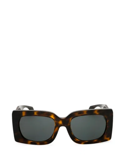 Versace Rectangular-frame Sunglasses In Brown