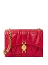 VERSACE VERSACE RED BAG WITH BUCKLE AND GOLD CHAIN