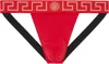 Versace Red Greca Border Jockstrap In Red