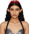 Versace Red Gianni Ribbon Headband In 1rb3p-lipstick Red-p
