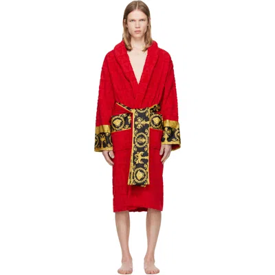 Versace Red 'i Heart Baroque' Bathrobe