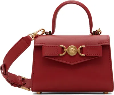 Versace Red Medusa '95 Small Bag In 1rb3v Lipstick Red V