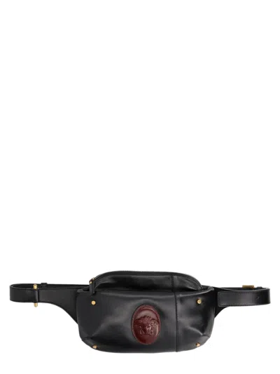 Versace Red Medusa Emblem Embossed Belt Bag