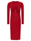Versace 'twist Detail' Safety Pin Dress In Red