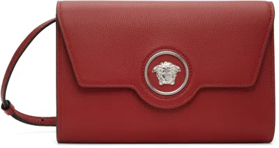 Versace Red Mini Calf Leather Bag In 1rb3p Lipstick Red P