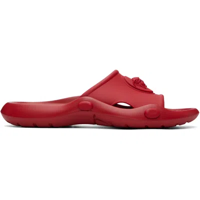 Versace Red Nettuno Rubber Slides
