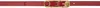 Versace Red Safety Pin Leather Belt In 1rb3v-lipstick Red-v
