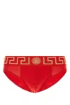 Versace Greca Border Briefs In Red