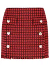 Versace Tweed Mini Skirt Skirts Red In Red