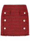 Versace Tweed Mini Skirt Skirts Red In Red