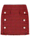 Versace Tweed Mini Skirt Skirts Red In Red