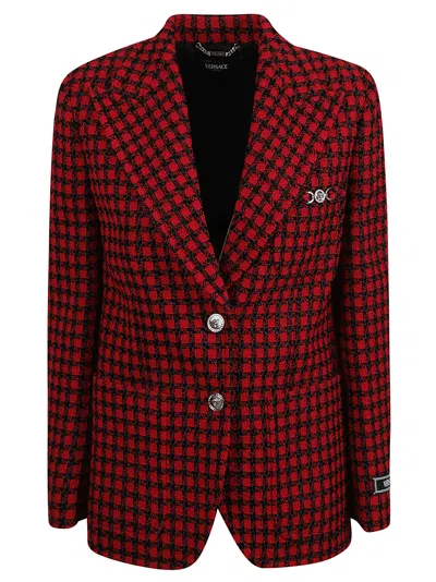 VERSACE RED WOOL BLEND BLAZER